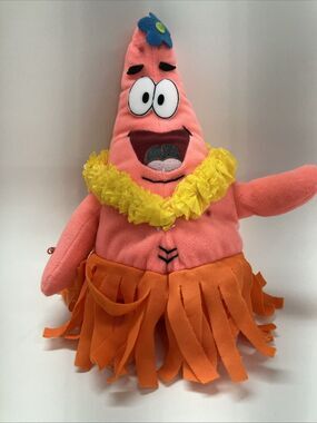 Spongebob Squarepants Plush Patrick Starfish Hawaiian Stuffed Toy 2004 Nanco 17"